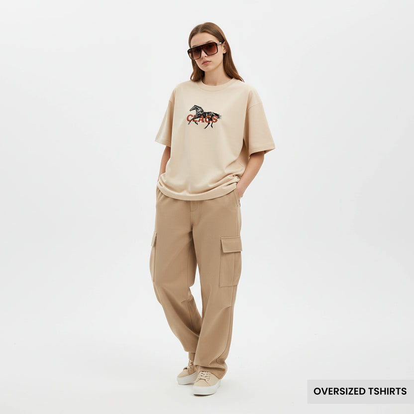 CLACS Horse – Minimal Motion Oversized T Shirts