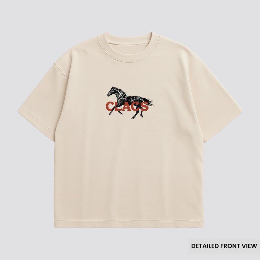 CLACS Horse – Minimal Motion Oversized T Shirts