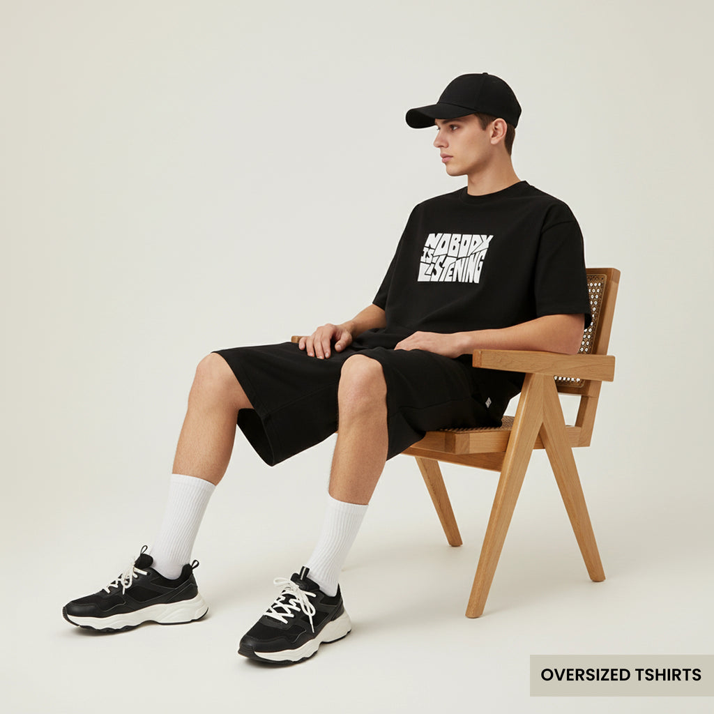 Nobody Is Listening Oversized T Shirts