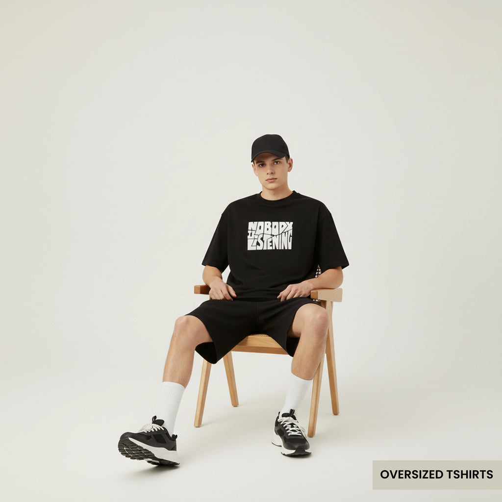 Nobody Is Listening Oversized T Shirts