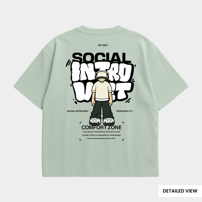 Social Introvert – Comfort Zone Edition Oversized T Shirts