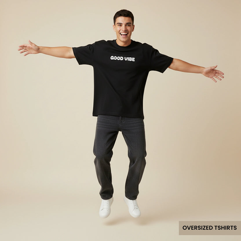 Good Vibe Back Wild Graffiti Oversized T Shirts