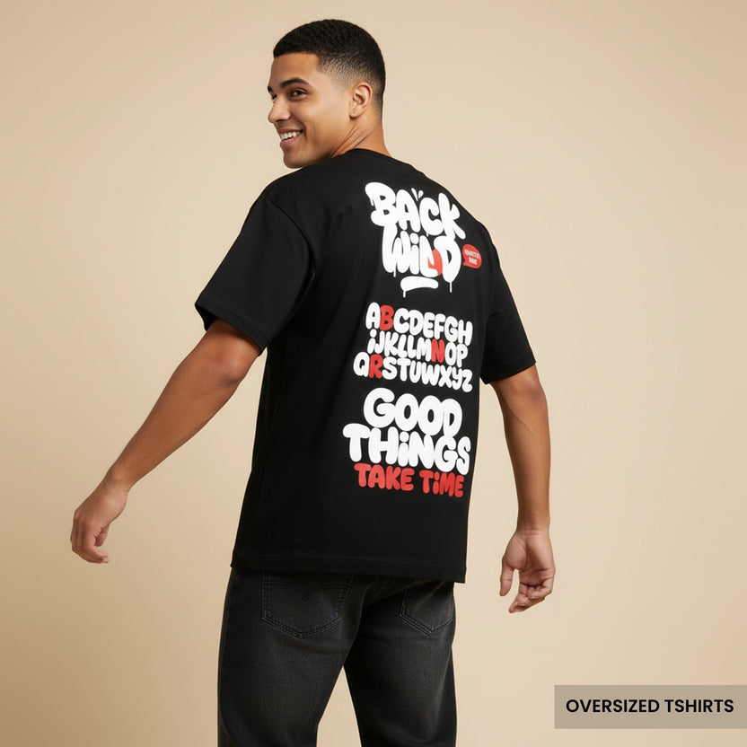 Good Vibe Back Wild Graffiti Oversized T Shirts