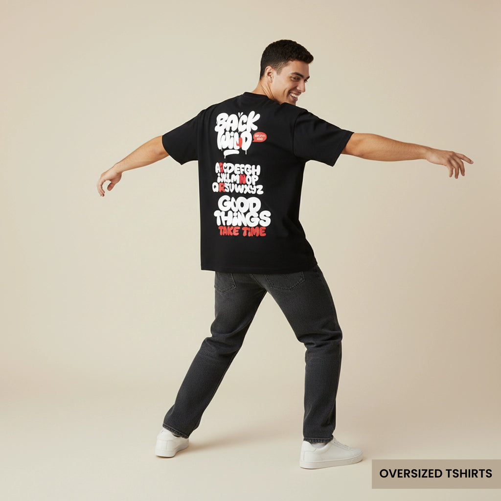 Good Vibe Back Wild Graffiti Oversized T Shirts