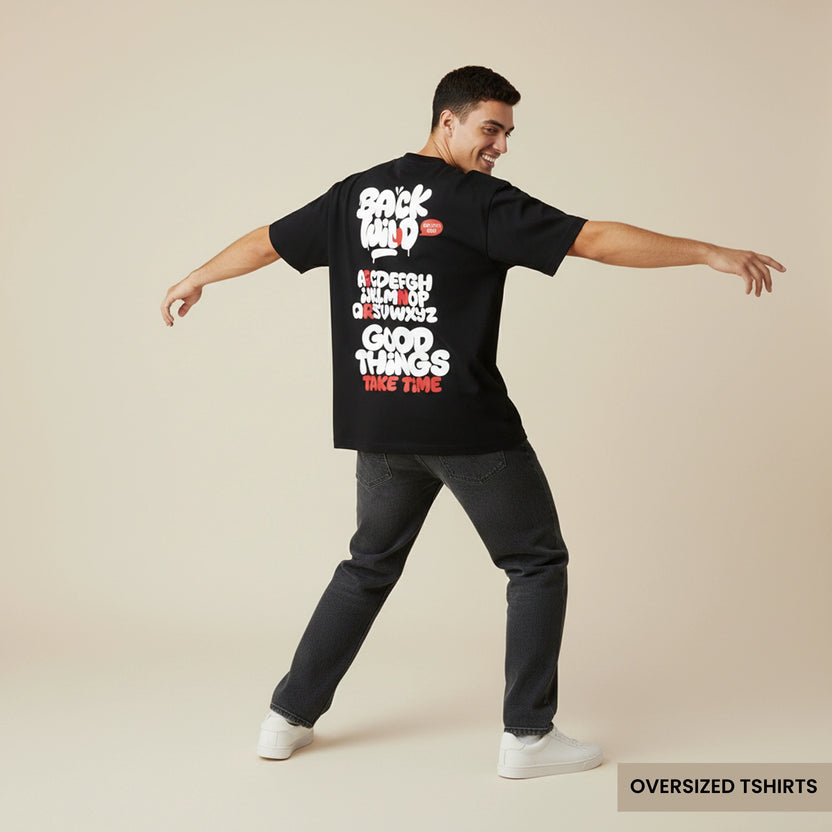 Good Vibe Back Wild Graffiti Oversized T Shirts