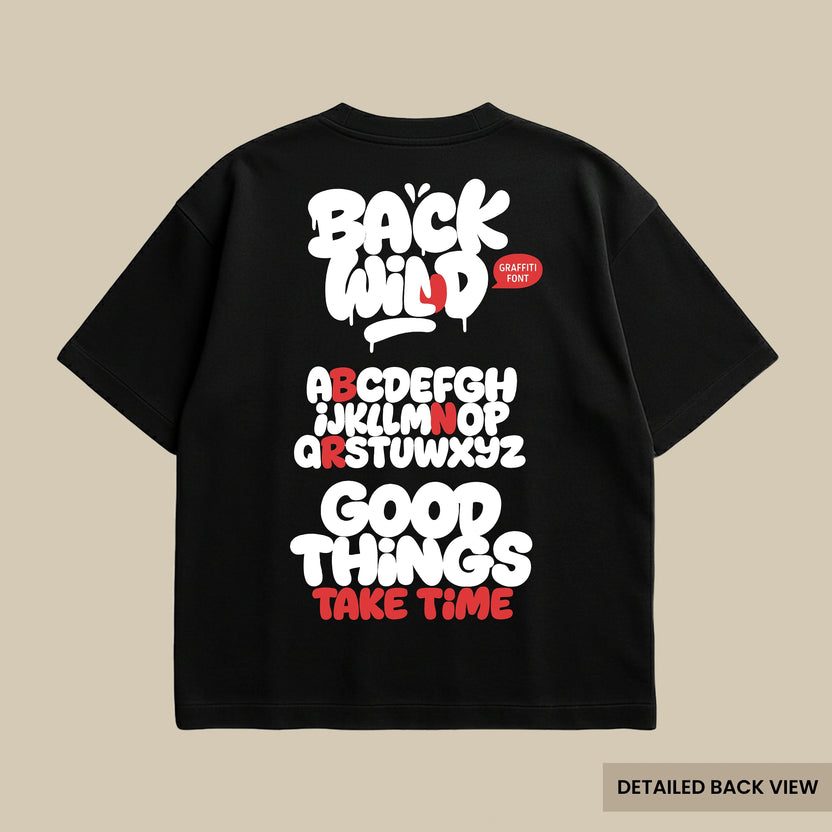 Good Vibe Back Wild Graffiti Oversized T Shirts