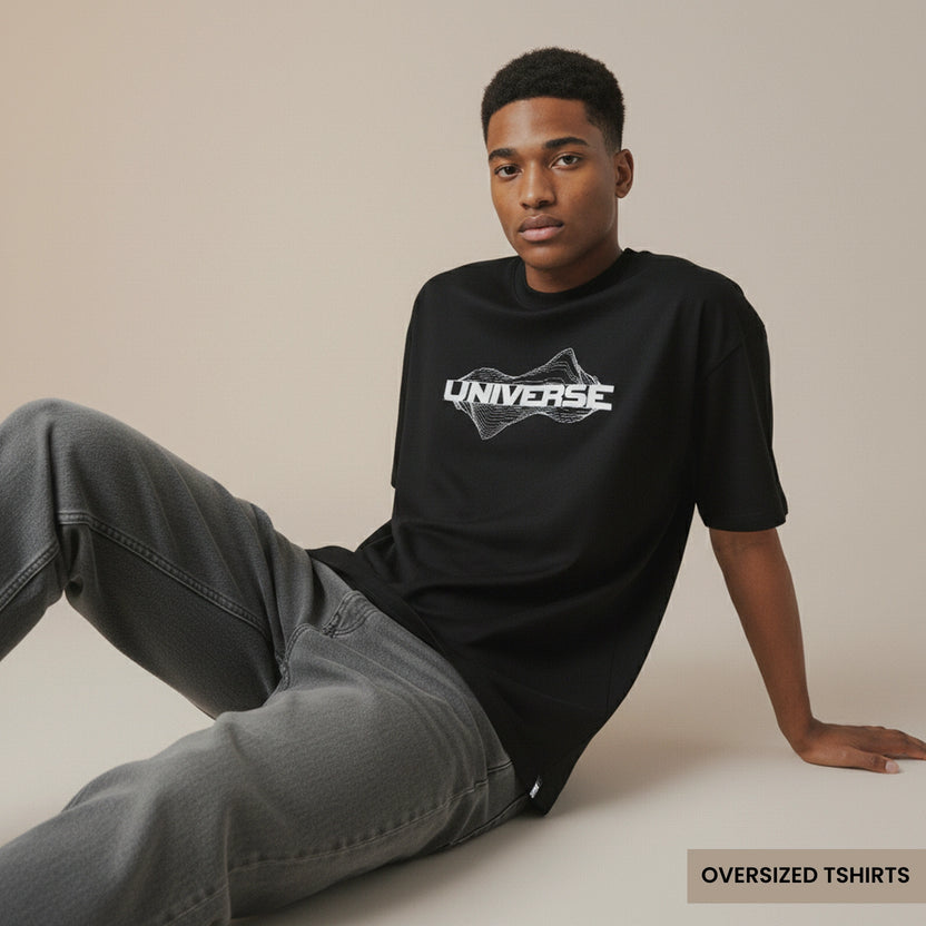Universe – Minimal Line Art Oversized T Shirts
