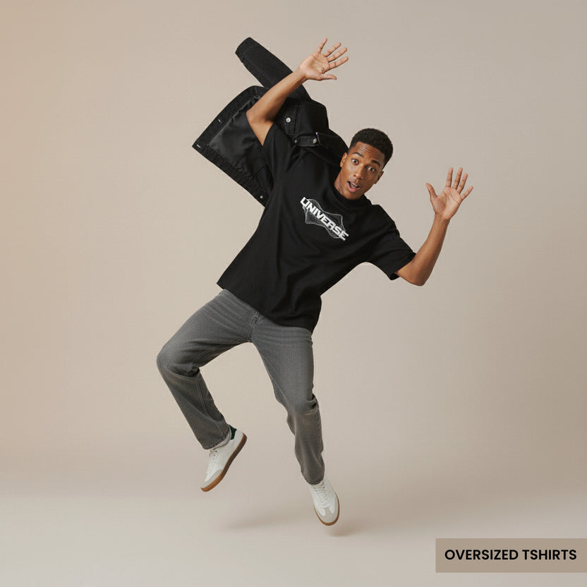 Universe – Minimal Line Art Oversized T Shirts