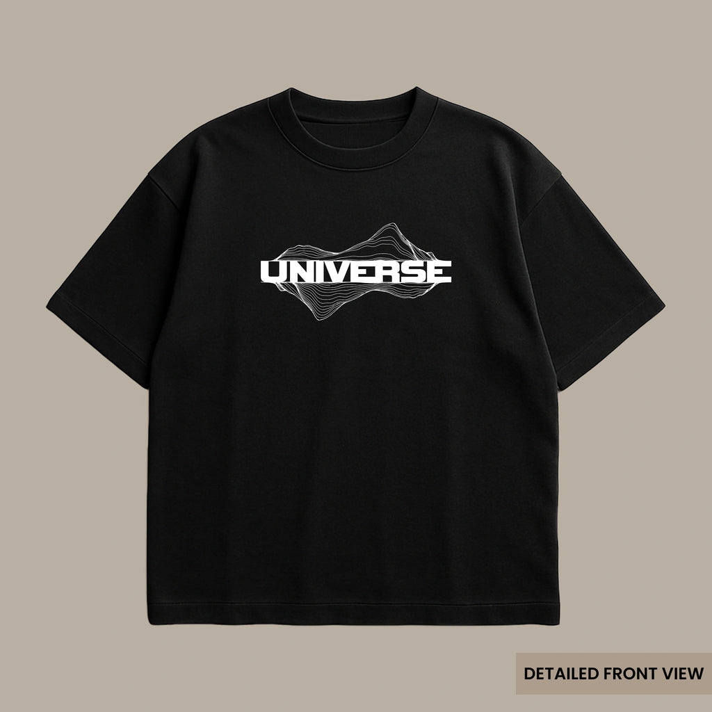 Universe – Minimal Line Art Oversized T Shirts