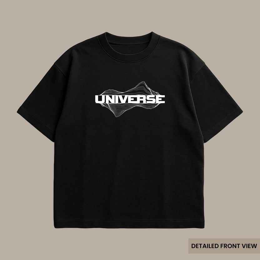 Universe – Minimal Line Art Oversized T Shirts