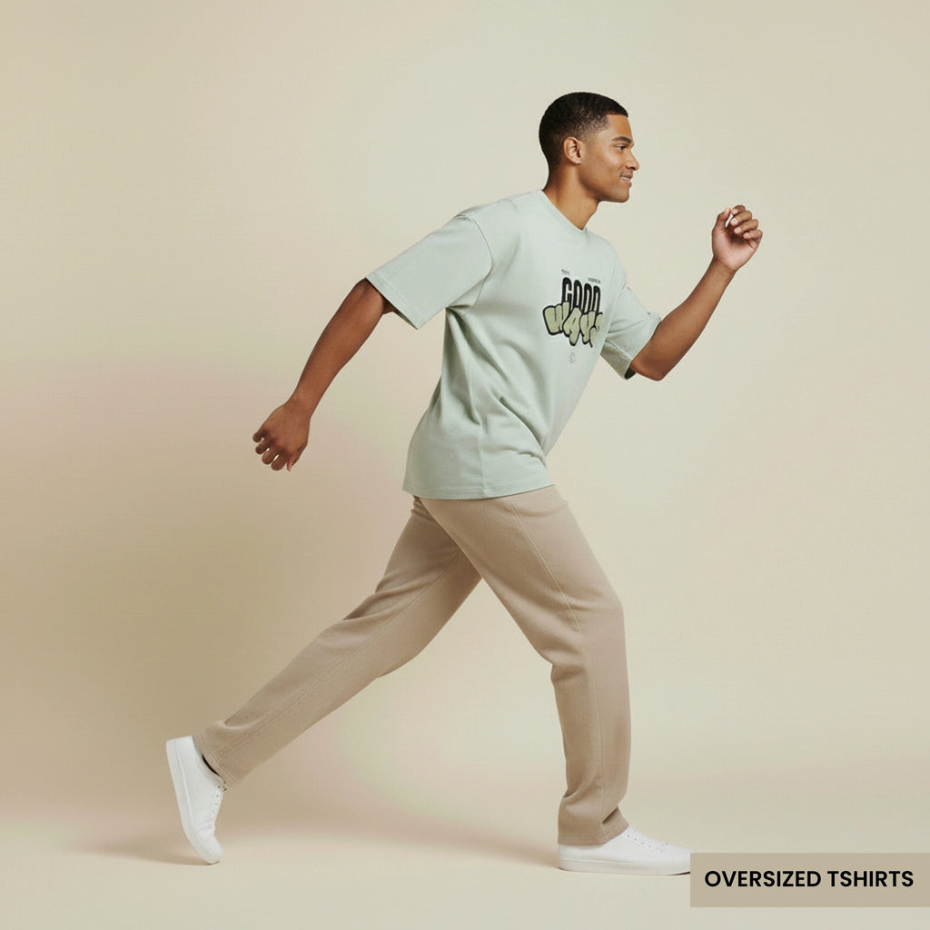 Good Ways – Mint Green Oversized T Shirts