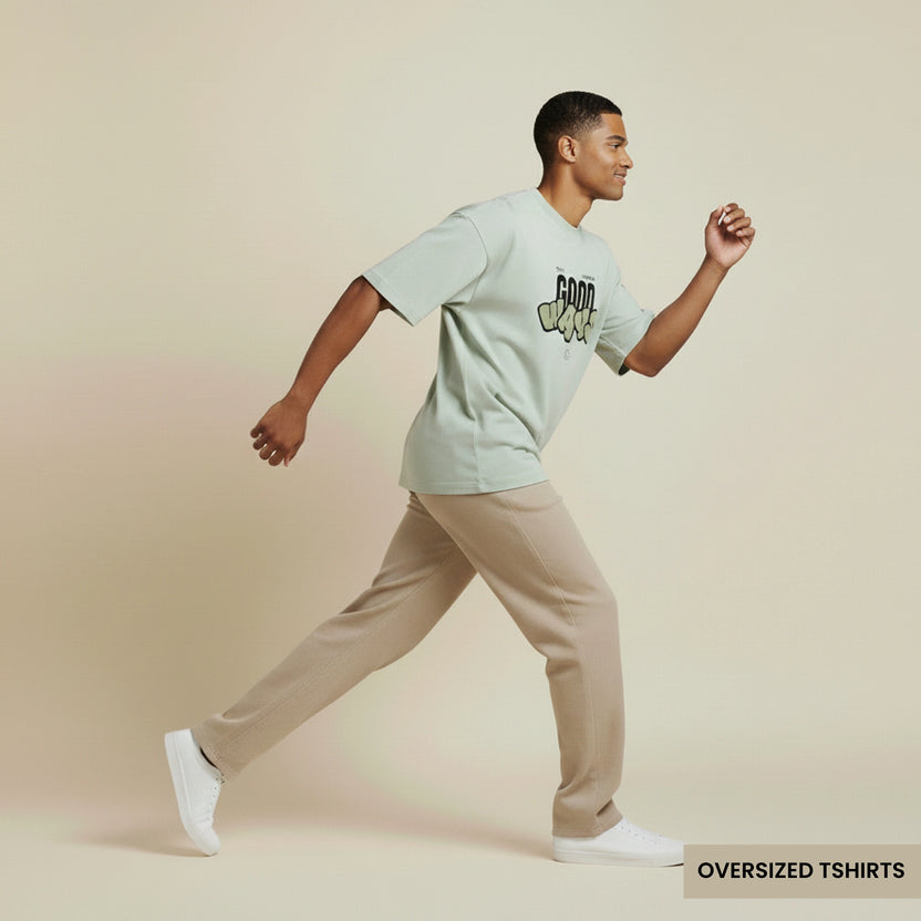 Good Ways – Mint Green Oversized T Shirts