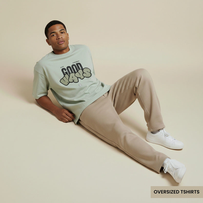 Good Ways – Mint Green Oversized T Shirts