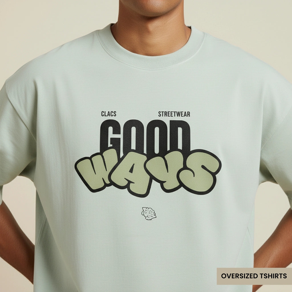 Good Ways – Mint Green Oversized T Shirts