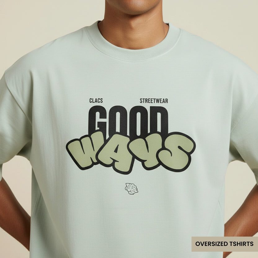 Good Ways – Mint Green Oversized T Shirts