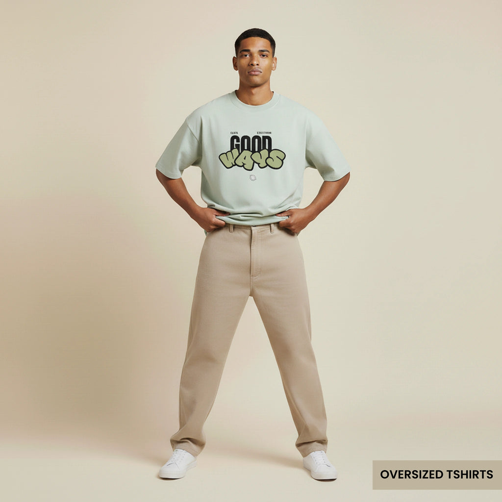 Good Ways – Mint Green Oversized T Shirts