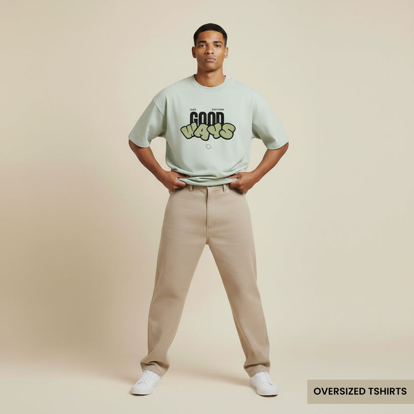 Good Ways – Mint Green Oversized T Shirts