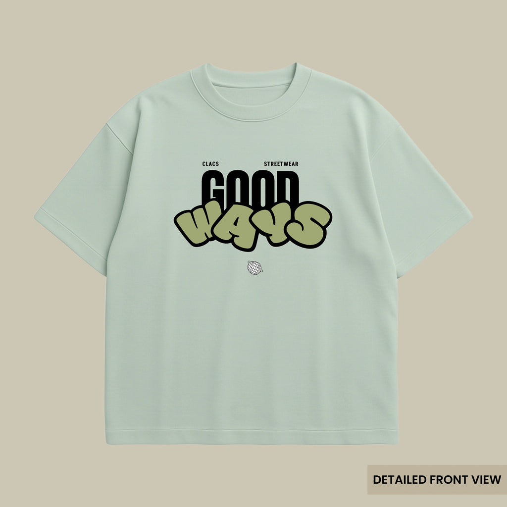 Good Ways – Mint Green Oversized T Shirts