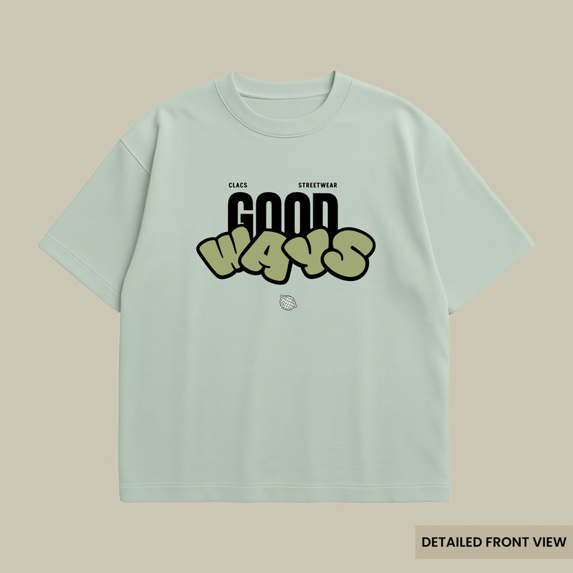 Good Ways – Mint Green Oversized T Shirts