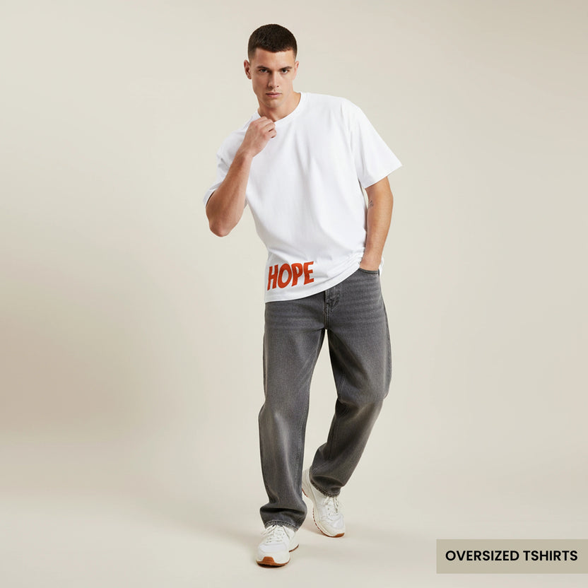 Hope - Drip Hand Oversized T Shirts