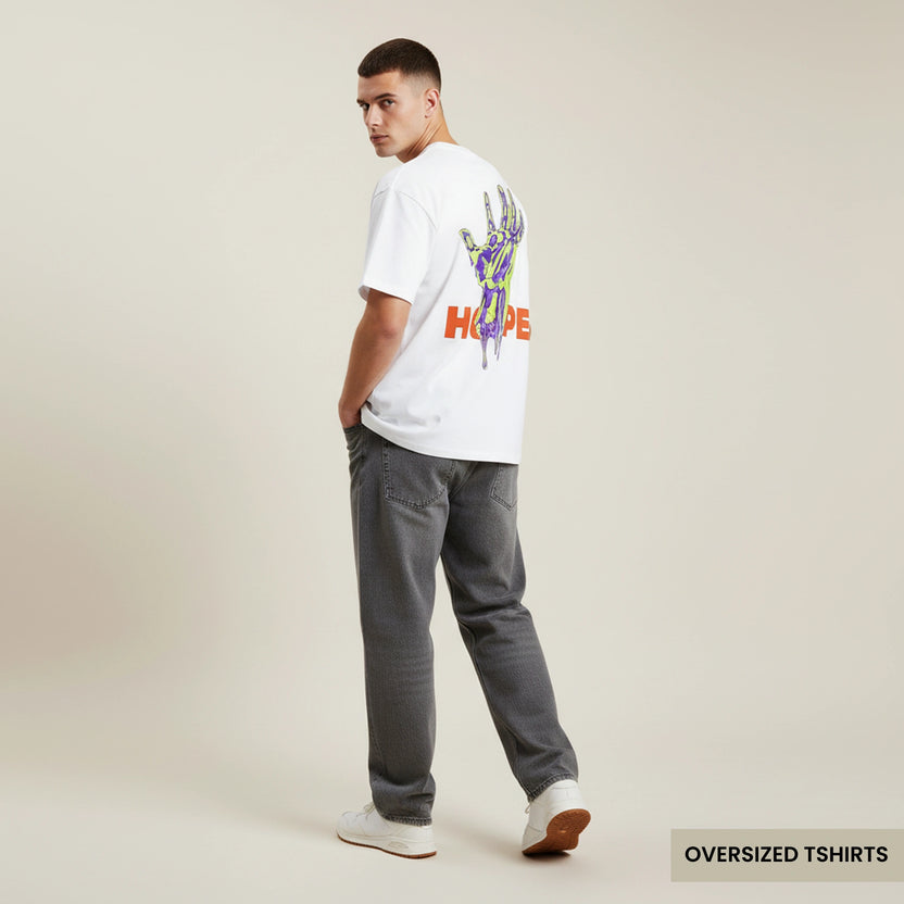 Hope - Drip Hand Oversized T Shirts