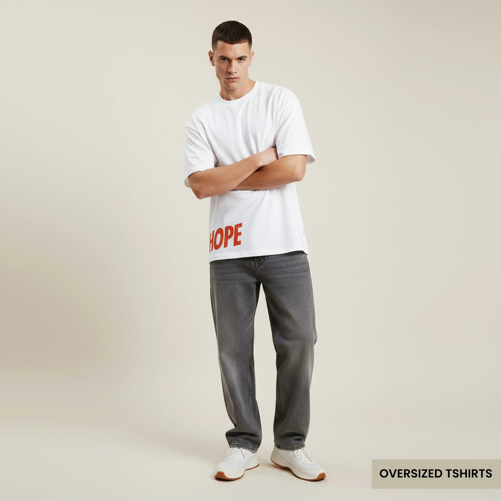 Hope - Drip Hand Oversized T Shirts