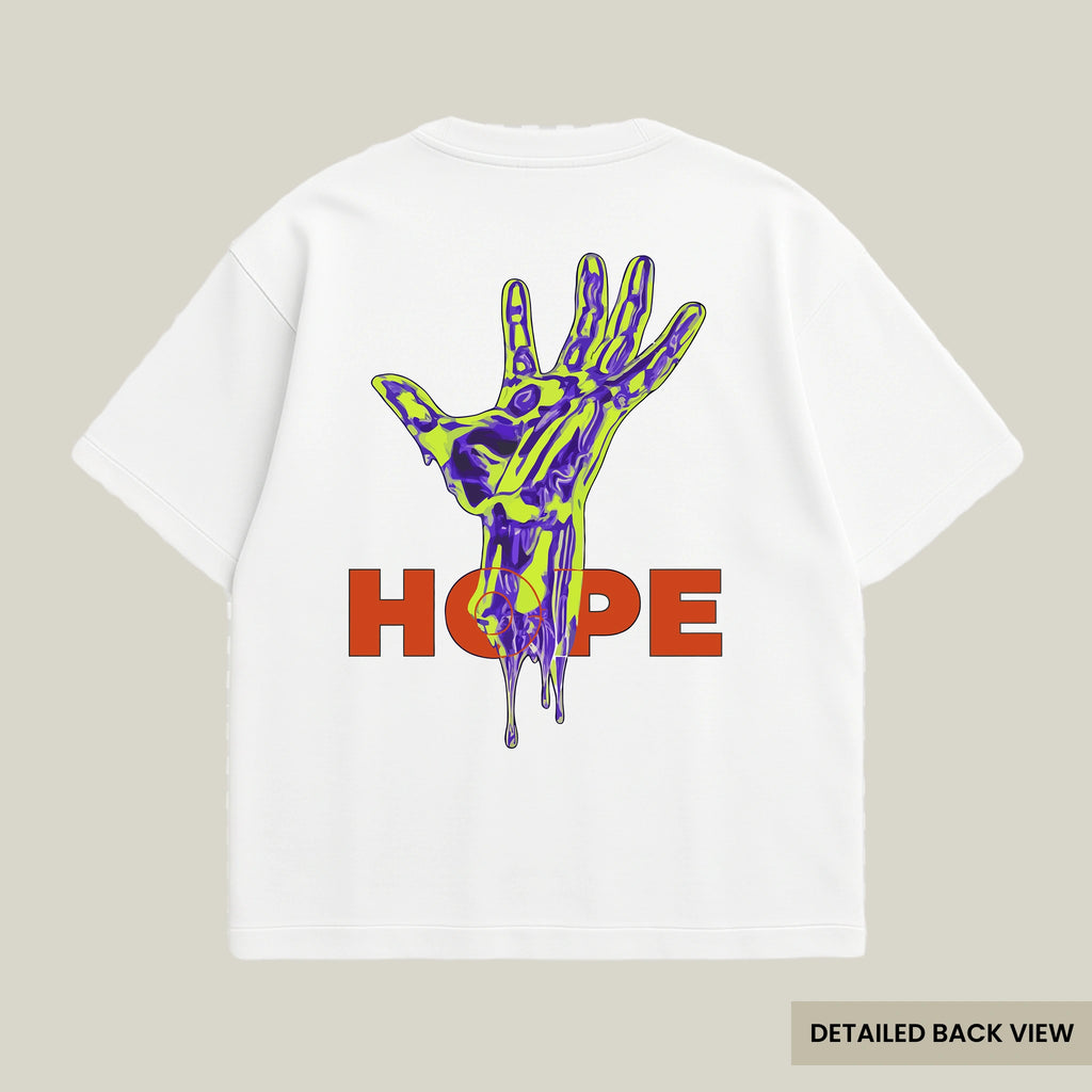 Hope - Drip Hand Oversized T Shirts