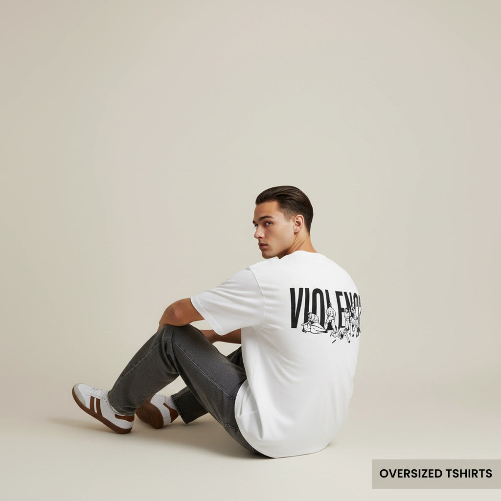 Fight Club Violence Oversized T Shirts