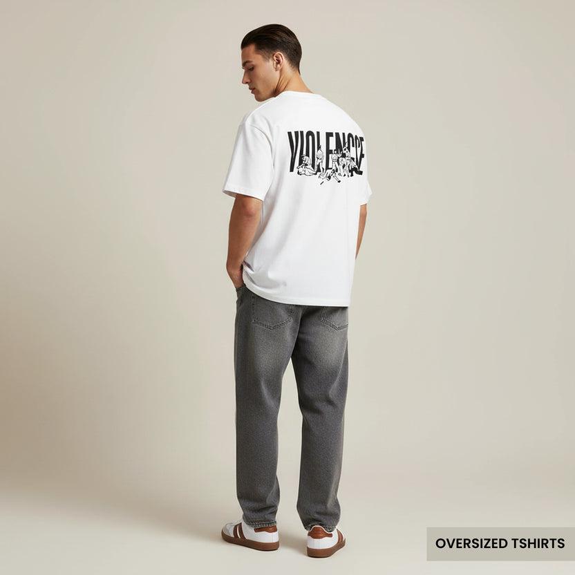 Fight Club Violence Oversized T Shirts