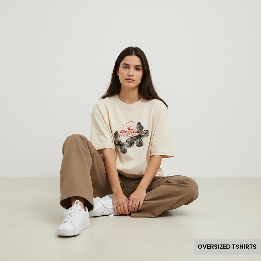 Essential Leisure Butterfly Oversized T Shirts