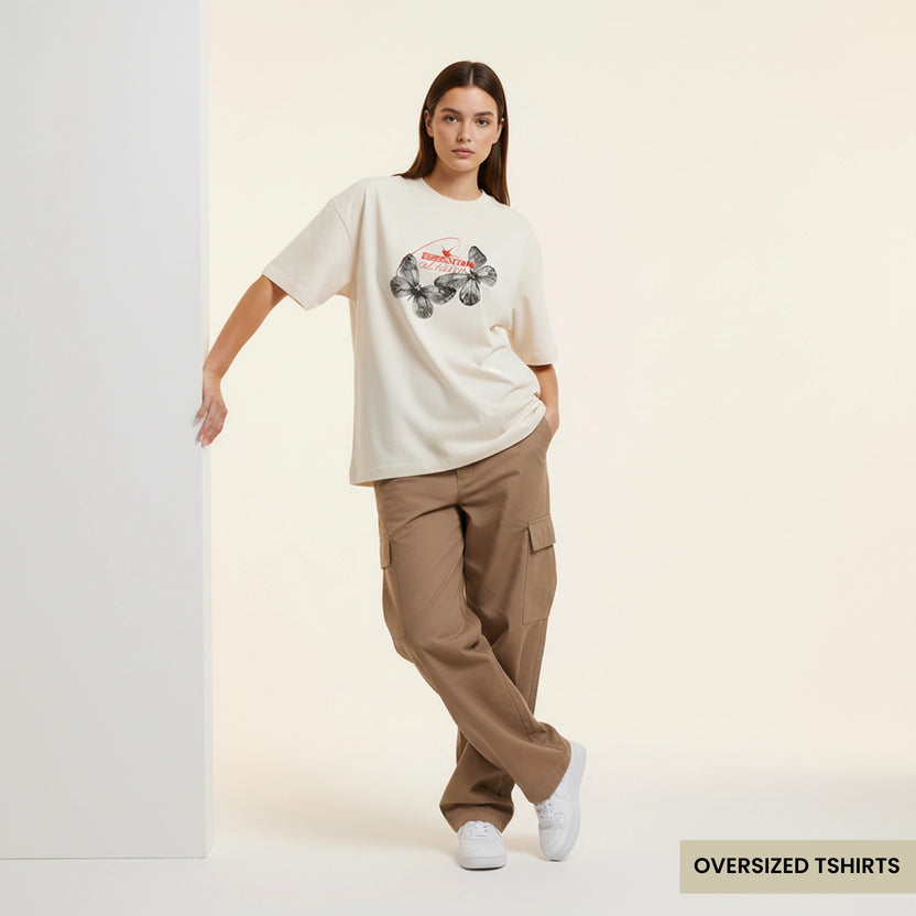 Essential Leisure Butterfly Oversized T Shirts