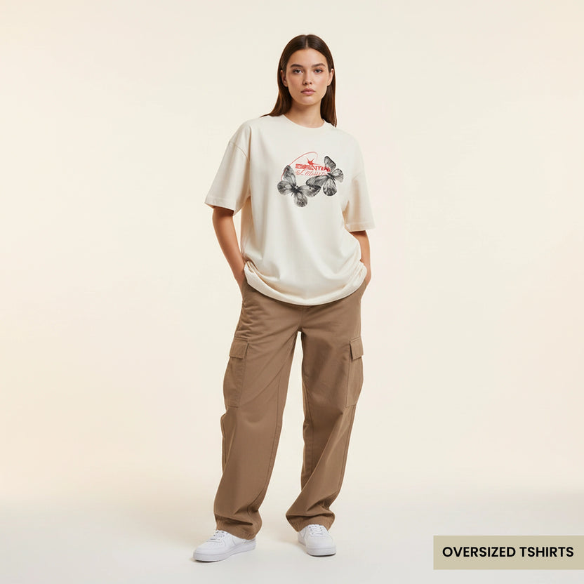 Essential Leisure Butterfly Oversized T Shirts
