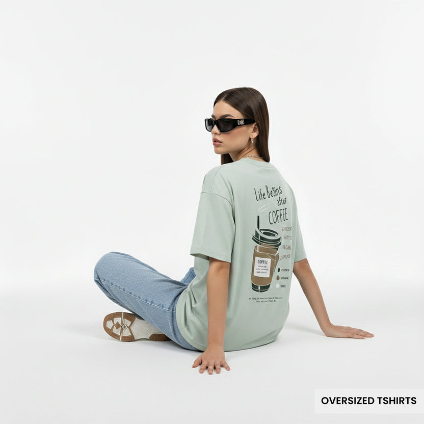 Coffee Cup – Minimal Aesthetic Oversized T Shirts
