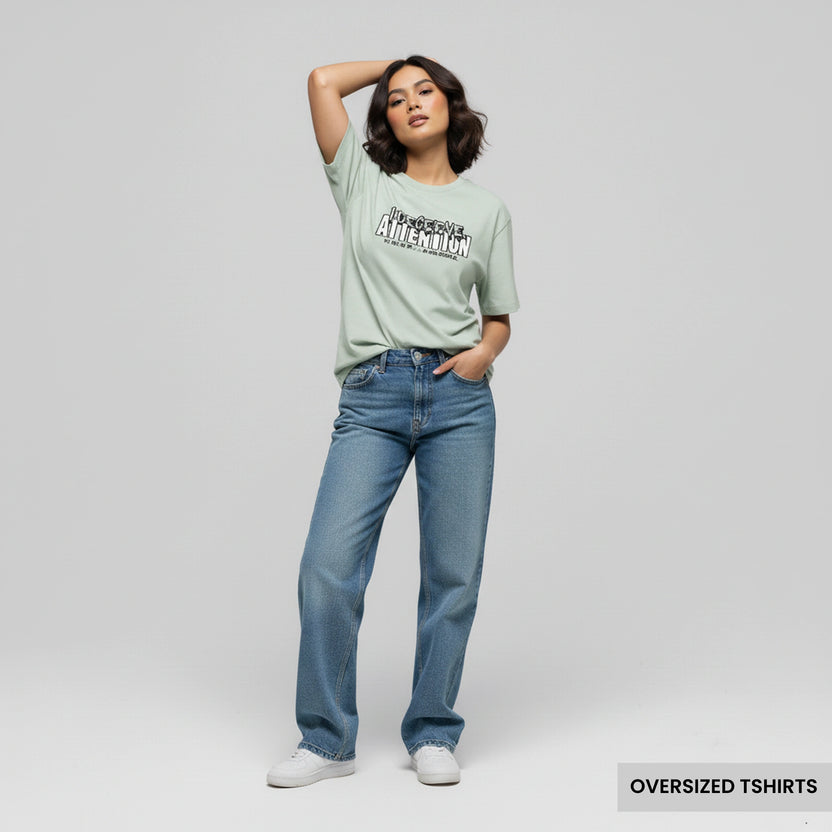Deserve Attention – Graphic Tee Oversized T Shirts
